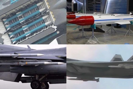 Các loại tên lửa PL-15, R-37M, K-77M và AIM-120 (Ảnh: Military Watch)