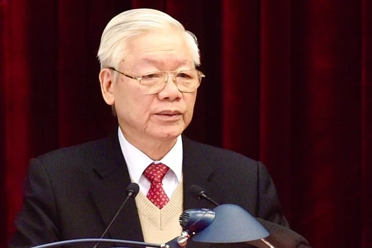 Tổng Bí thư, Chủ tịch nước Nguyễn Phú Trọng phát biểu khai mạc Hội nghị. Ảnh: TTXVN.