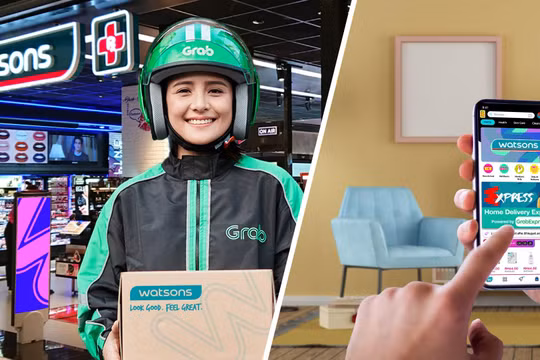  Grab vừa công bố phối hợp với tập đoàn bán lẻ về chăm sóc sức khỏe và làm đẹp sẽ hợp tác trực tuyến và ngoại tuyến (online and offline) với hơn 2.200 cửa hàng Watsons. Ảnh: Grab cung cấp.