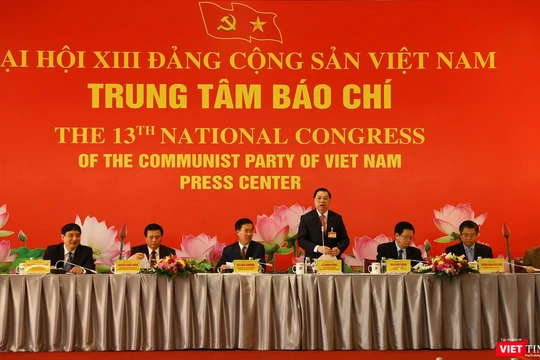 Ông Lê Mạnh Hùng – Phó trưởng Ban Tuyên giáo Trung ương, Giám đốc Trung tâm Báo chí Đại hội XIII của Đảng. Ảnh: Phạm Duy Thành.