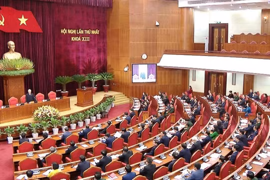 Toàn cảnh Hội nghị lần thứ I Ban Chấp hành Trung ương Đảng khoá XIII.