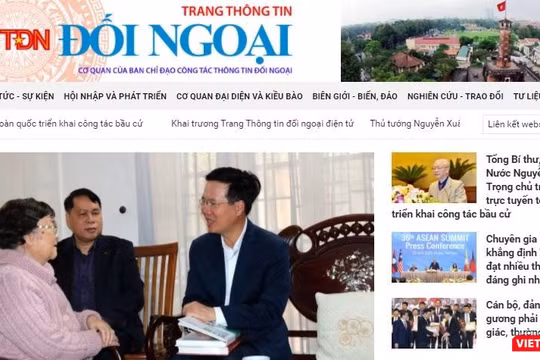 Giao diện Trang Thông tin đối ngoại.