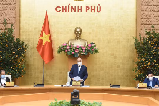 Thủ tướng Nguyễn Xuân Phúc chủ trì cuộc họp Thường trực Chính phủ về phòng, chống dịch COVID-19.