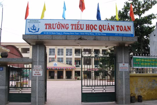 Trường Tiểu học Quán Toan (Hồng Bàng, Hải Phòng) nơi xảy ra vụ việc