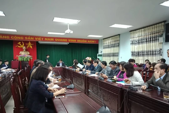 Buổi họp báo tại huyện Thuận Thành, Bắc Ninh chiều 19/3