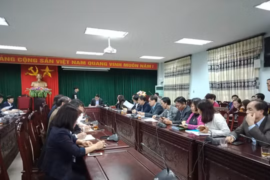 Buổi họp báo tại huyện Thuận Thành, Bắc Ninh chiều 19/3