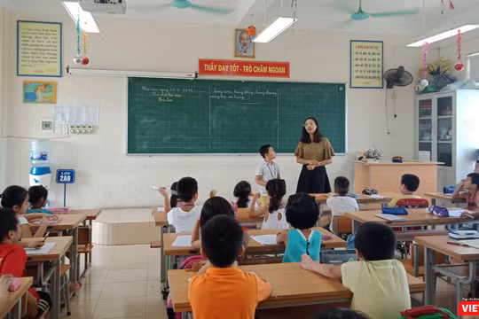 Một giờ học tại Trường tiểu học Chu Văn An (Hoàng Mai, Hà Nội)