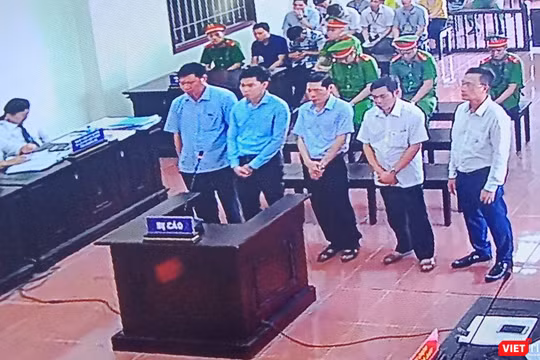 Hình ảnh các bị cáo tại phiên phúc thẩm sáng 12/6.