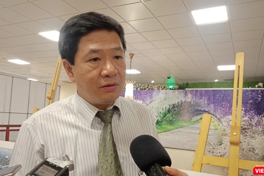 Ông Đinh Huy Dương - Vụ trưởng Vụ Truyền thông giáo dục, Tổng cục Dân số - Kế hoạch hóa gia đình (Bộ Y tế) trả lời phỏng vấn sáng 23/9.