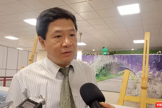 Ông Đinh Huy Dương - Vụ trưởng Vụ Truyền thông giáo dục, Tổng cục Dân số - Kế hoạch hóa gia đình (Bộ Y tế) trả lời phỏng vấn sáng 23/9.