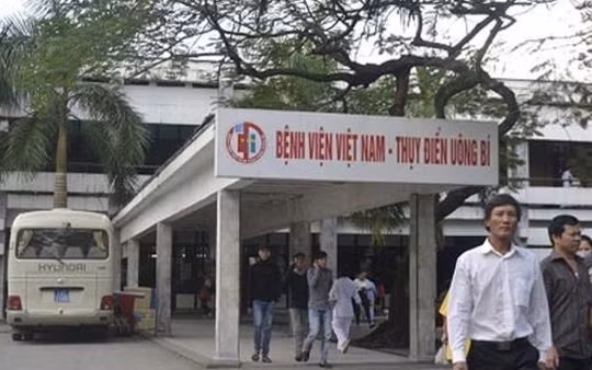 Bệnh viện Việt Nam - Thụy Điển Uông Bí (Quảng Ninh) nơi xảy ra vụ việc.