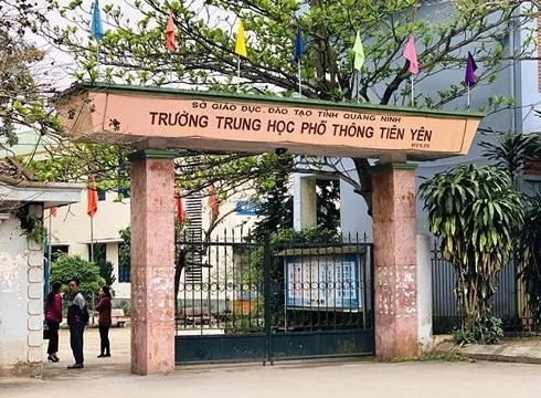 Trường THPT Tiên Yên nơi xảy ra vụ việc