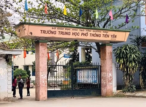 Trường THPT Tiên Yên nơi xảy ra vụ việc
