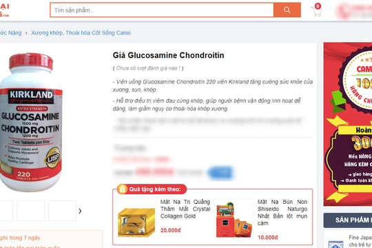 Sản phẩm Glucosamin & Chondroitin 1500 chưa được công bố với cơ quan chức năng nhưng đã bán ra thị trường.