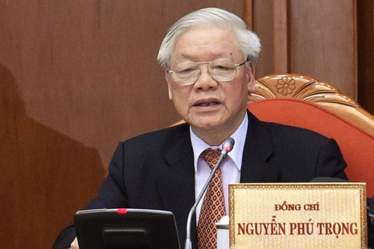 Tổng Bí thư, Chủ tịch nước Nguyễn Phú Trọng phát biểu tại bế mạc Hội nghị lần thứ 12 Ban Chấp hành Trung ương Đảng khóa XII. Ảnh: VGP.