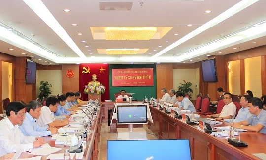 Kỳ họp 47 của Ủy ban Kiểm tra Trung ương. Ảnh: UKTTW