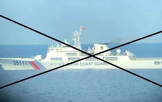 Một số nguồn tin cho rằng tàu hải cảnh 35111 của Trung Quốc hướng về vùng biển Việt Nam. Ảnh: Bộ Ngoại giao