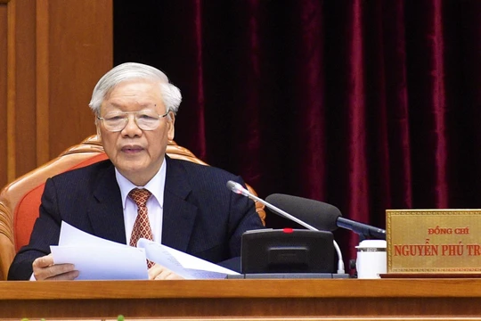 Tổng Bí thư, Chủ tịch nước Nguyễn Phú Trọng chủ trì hội nghị. Ảnh: VPCP.