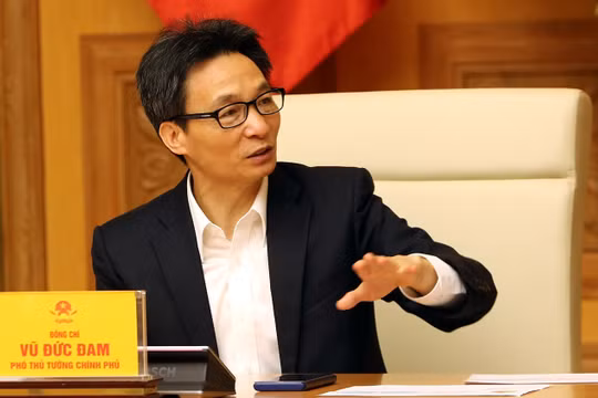 Phó Thủ tướng Vũ Đức Đam trao đổi tại cuộc họp. Ảnh VGP