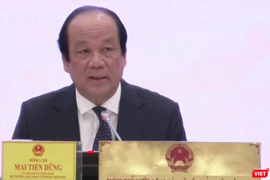 Bộ trưởng, Chủ nhiệm Văn phòng Chính phủ, Người phát ngôn của Chính phủ Mai Tiến Dũng. Ảnh: Anh Lê