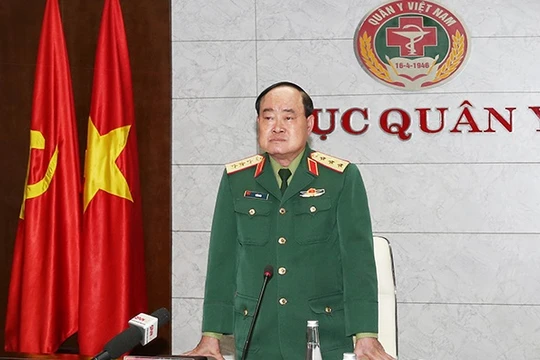 Thượng tướng Trần Đơn chủ trì hội nghị. Ảnh: BQP.