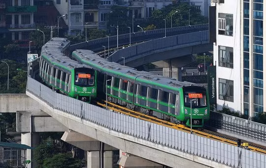Dự án đường sắt Cát Linh - Hà Đông bắt đầu vận hành thử toàn hệ thống từ ngày 20/9. Ảnh: TTXVN