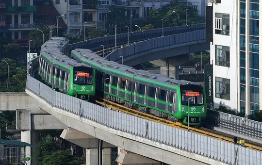 Dự án đường sắt Cát Linh - Hà Đông bắt đầu vận hành thử toàn hệ thống từ ngày 20/9. Ảnh: TTXVN
