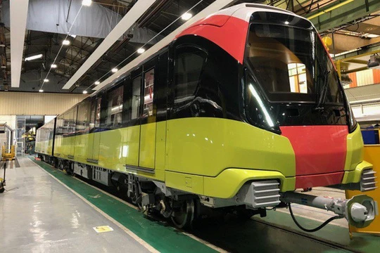 Dự kiến đoàn tàu đầu tiên của tuyến đường sắt Nhổn - Ga Hà Nội sẽ được đưa về nước vào tháng 7/2020. Ảnh: Sở GTVT Hà Nội.