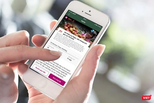 Người dùng truy cập vào ứng dụng để đặt mua và siêu thị sẽ trực tiếp giao vải tới nhà.