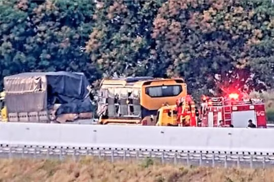 Vụ tai nạn trên đường cao tốc Nha Trang - Cam Lâm (ảnh: TL)