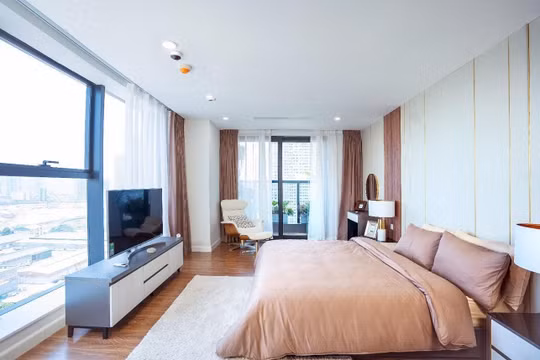 Căn hộ lớn 3-4PN cùng thiết kế các phòng ngủ có lô gia thông thoáng luôn là sự lựa chọn tối ưu cho mọi gia đình về phong thủy (Căn hộ tại dự án Sunshine Center)