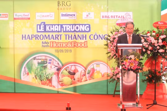 Ông Vũ Thanh Sơn - Tổng giám đốc Hapro phát biểu tại Lễ khai trương