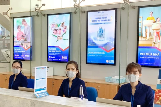 SCB khuyến khích khách hàng của mình tăng cường giao dịch trực tuyến, giao dịch tại nhà thay vì phải đến phòng giao dịch.