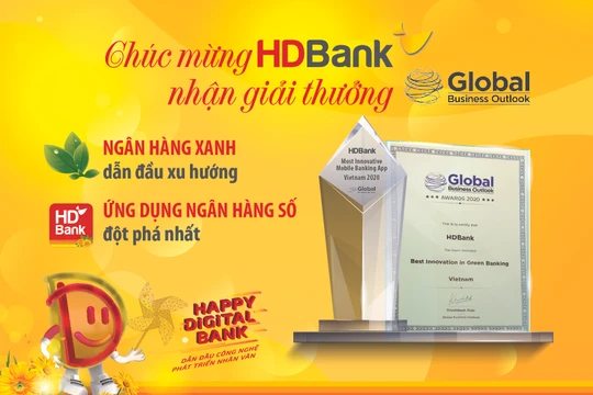 HDBank ghi điểm cao và đạt danh hiệu “Ngân hàng xanh dẫn đầu xu hướng” 
