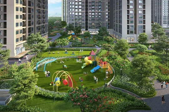 Một trong những không gian vui chơi của trẻ em, nơi phát triển toàn diện về tinh thần – thể chất – trí tuệ cho cư dân nhí