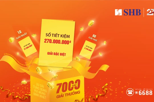 Chương trình nhằm tri ân những khách hàng đã luôn tin tưởng và đồng hành cùng SHB trong suốt hành trình phát triển.