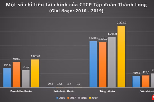 Một số chỉ tiêu tài chính của CTCP Tập đoàn Thành Long