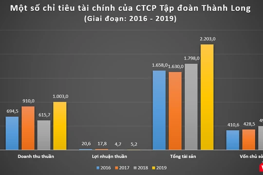 Một số chỉ tiêu tài chính của CTCP Tập đoàn Thành Long