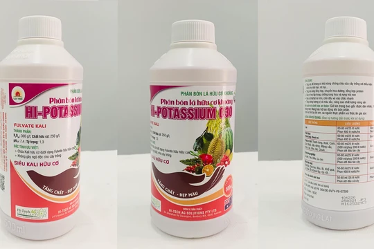 Sản phẩm Phân bón lá Hữu cơ khoáng HI-POTASSIUM C30 của Tập đoàn Lộc Trời