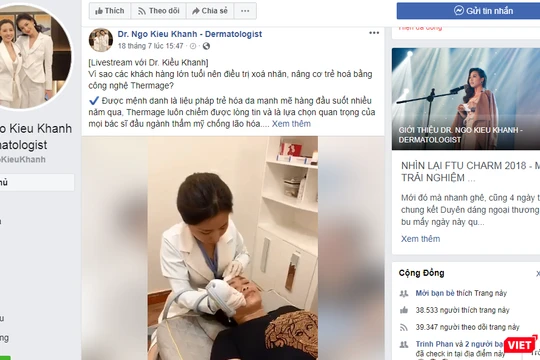 Quảng cáo của cơ sở thẩm mỹ nâng cơ, căng da, tiêm filler...