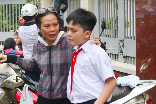 Học sinh dự thi vào lớp 6 của trường THPT Chuyên Trần Đại Nghĩa