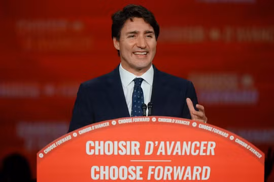 Thủ tướng Justin Trudeau tái đắc cử nhiệm kỳ thứ 2 (Ảnh: Reuters)