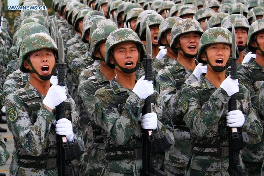 Lính Trung Quốc trong lễ duyệt binh năm 2015