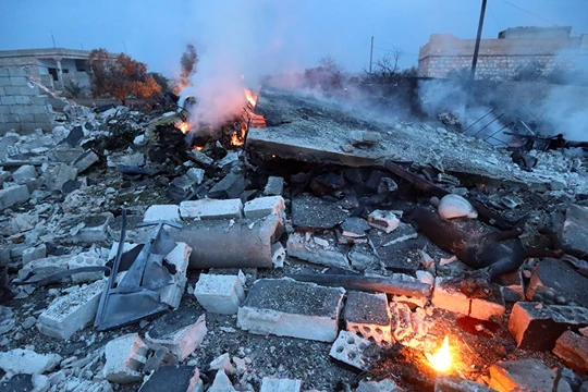 Hiện trường vụ rơi Su-25 Nga