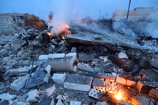 Hiện trường vụ Su-25 Nga bị phiến quân Syria bắn hạ 