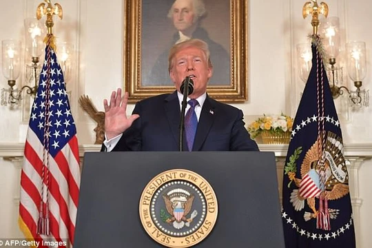Ông Trump lên truyền hình tuyên bố phát lệnh tấn công Syria hôm 14/4