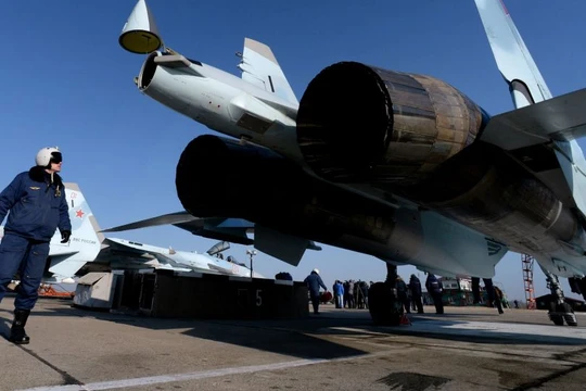 Chiến đấu cơ Su-35S Nga trên chiến trường Syria