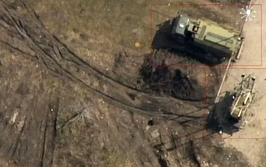 Ảnh do UAV chụp mà phương Tây tố cáo là hệ thống tác chiến điện tử Nga chuyển cho dân quân ly khai ở đông Ukraine