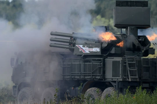 Hệ thống phòng không Pantsir của Nga được cho là nhân tố giúp Syria bắn hạ nhiều tên lửa của liên quân Mỹ-Anh-Pháp