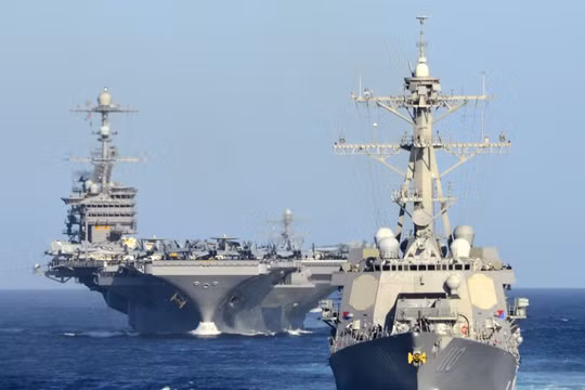Cụm tác chiến tàu sân bay Mỹ luôn thường trực tại các điểm nóng